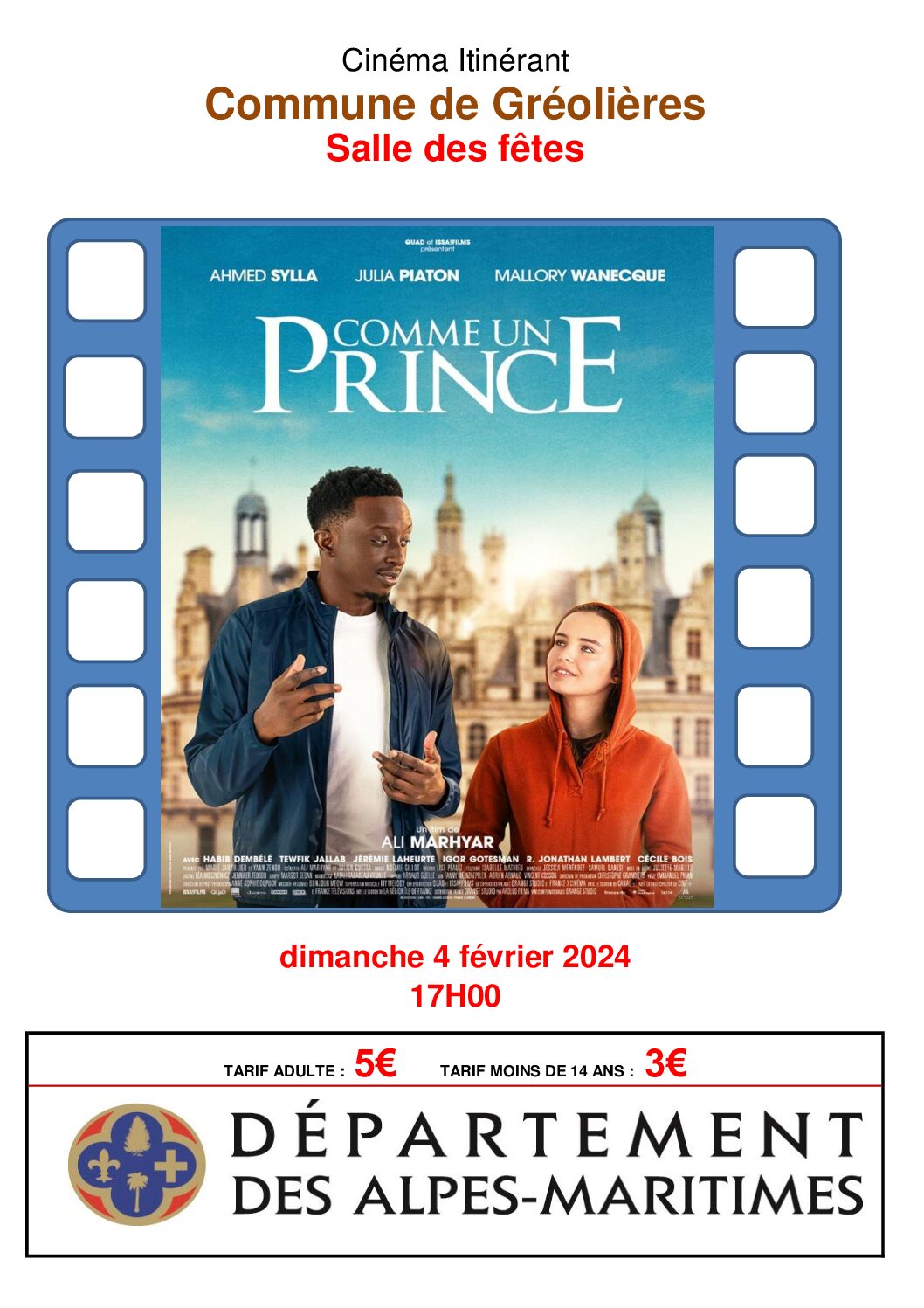 Affiche Cinéma Comme Un Prince